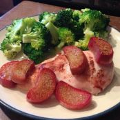 Baked Chicken & Rhubarb