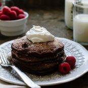 (Eggless) Dark Chocolate Pancakes