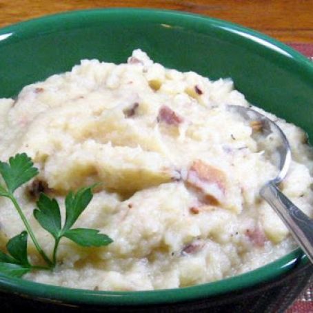 Mashed Potatoes With Turnips & Bacon
