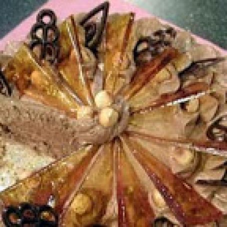 Hazelnut Caramel Dobos Torte