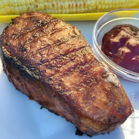 Smoked Boneless Pork Loins with Blackberry Sage Sauce