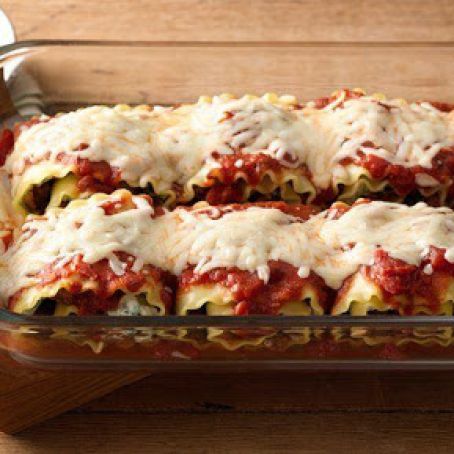 Make-Ahead Meat-Lovers' Lasagna Roll-Ups