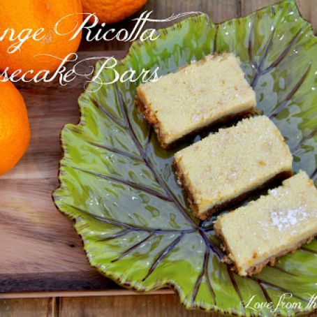 Orange Ricotta Cheesecake Bars