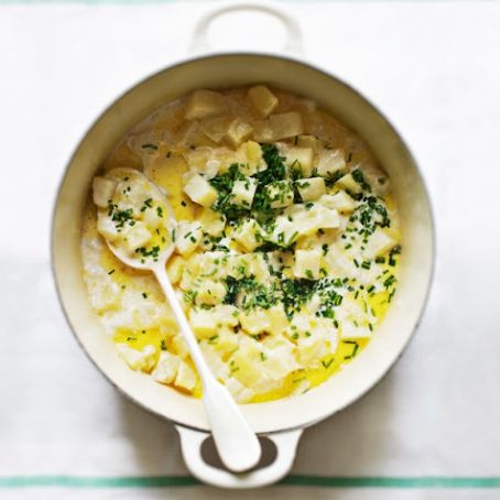 CREAMY CHIVE POTATOES