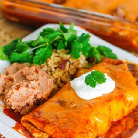 Chile Colorado Smothered Burritos
