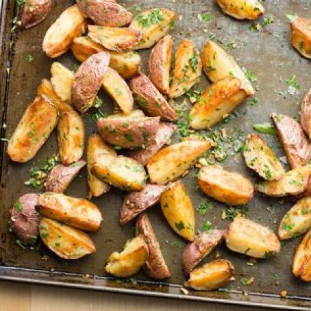 Roasted New Potatoes with Garlic
