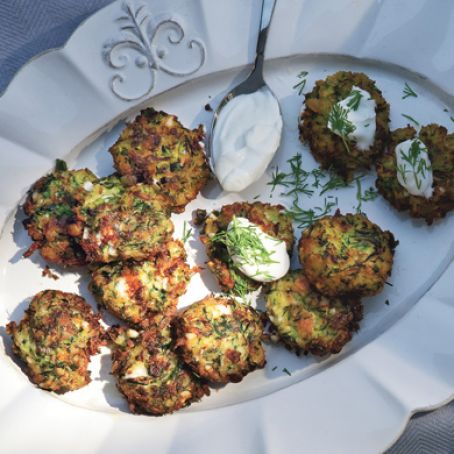 Zucchini Keftedes with Feta and Dill