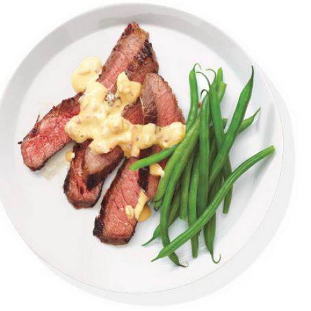 Steak with Mustard-Shallot Sauce