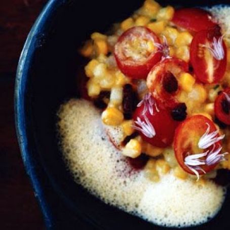 CORN & POTATOES w/HEIRLOOM TOMS