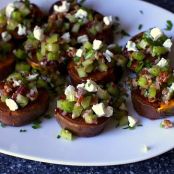 Sweet Potatoes with Pecans, Goat Cheese and Celery