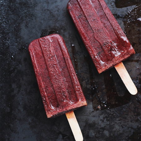 Black Tea Cherry Ice Pops