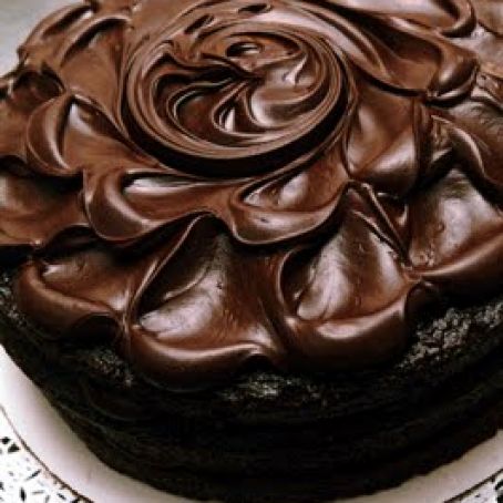 Chocolate Cake with Glossy Chocolate Icing