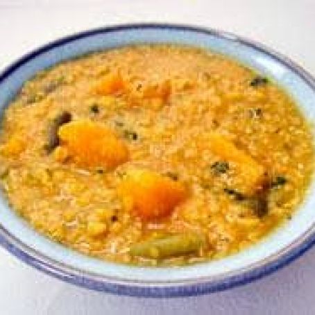 Soups:  Crockpot Quinoa Red Lentil Soup
