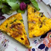 Onion, Pancetta, Ricotta Frittata