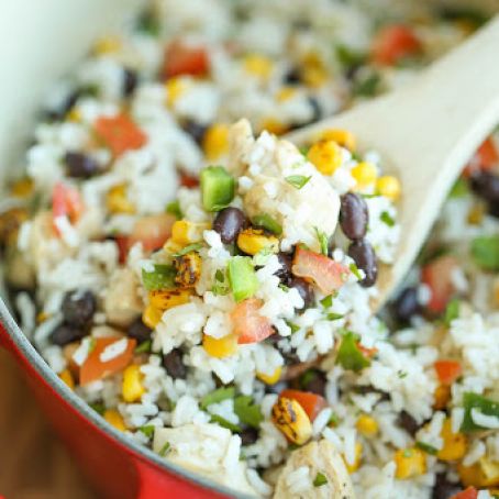 ONE POT BEANS, CHICKEN AND RICE