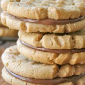 Peanut Butter Chocolate-Hazelnut Cookie Sandwiches
