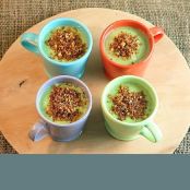 Chilled Avocado Soup Shots with Spicy Breadcrumbs