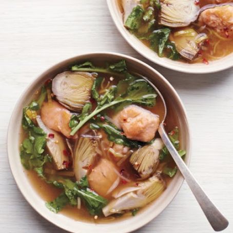 Baby-Artichoke and Chicken Soup