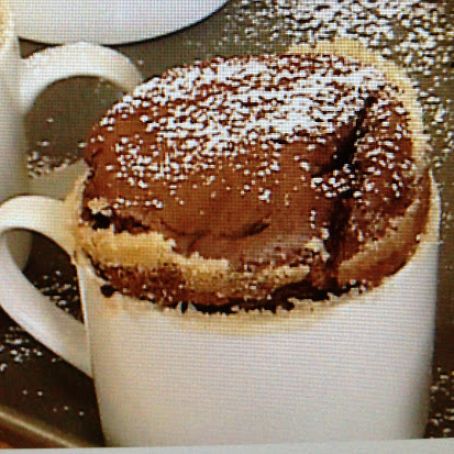 Chocolate Souffles with Hazelnut Cream