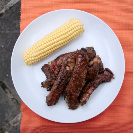 Ribs with Ginger, Garlic, Honey and Soy Glaze