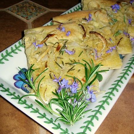 Focaccia Flatbread with Onions and Rosemary