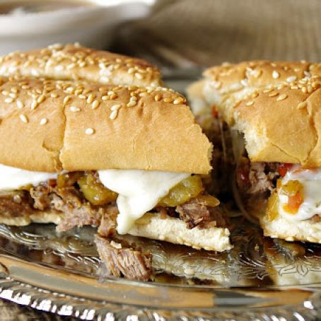 Slow Cooker French Dip Sandwiches | Dixie Chik Cooks