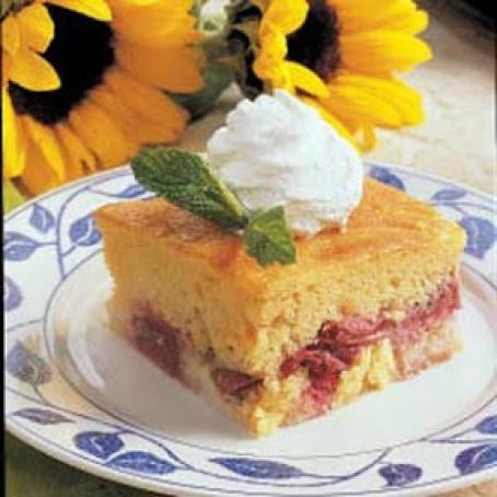 Rhubarb Custard Cake Recipe