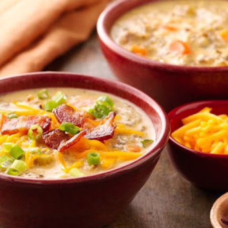 Slow-Cooker Cheesy Chicken & Bacon Soup