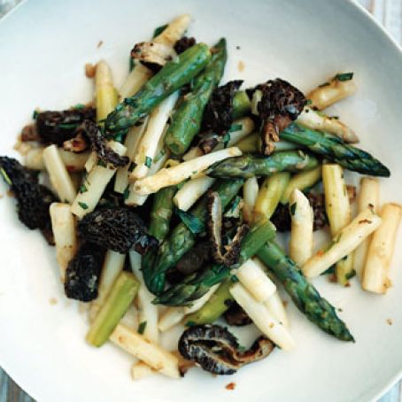Roasted Asparagus and Morels