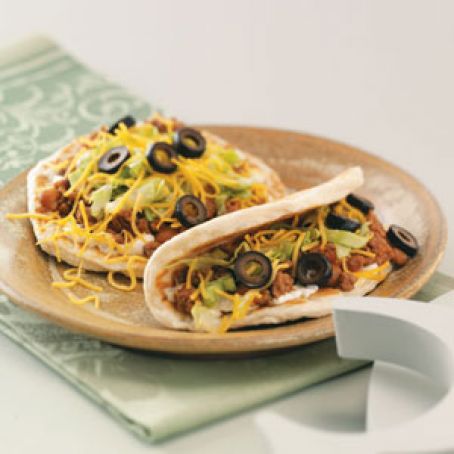 Flatbread Tacos with Ranch Sour Cream Recipe