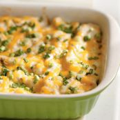 GREEN CHICKEN ENCHILADA CAULIFLOWER CASSEROLE – LOW CARB