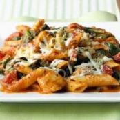 Three Cheese Chicken Penne Pasta Bake