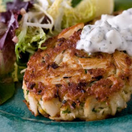 Crab Cakes with Homemade Tartar Sauce