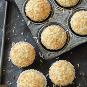 Coconut Banana Crunch Muffins