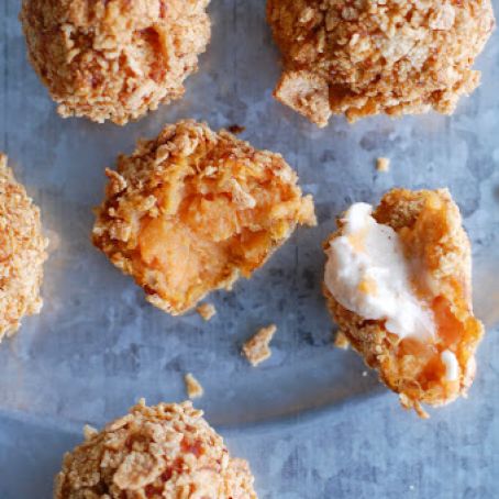 SWEET POTATO FRITTERS WITH HONEY CINNAMON BUTTER