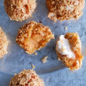 SWEET POTATO FRITTERS WITH HONEY CINNAMON BUTTER