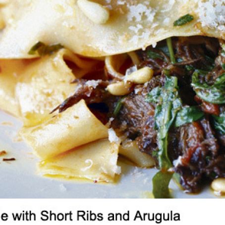 Short Ribs Pappardelle with Arugula