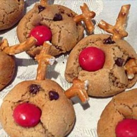 Peanut butter reindeer cookies