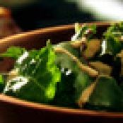 Italian Winter Greens with Pear-Walnut Dressing