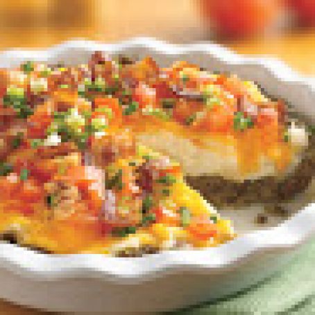 Ground Beef and Twice Baked Potatoe Pie
