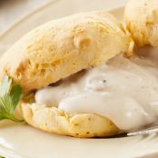 Buttermilk Biscuits with Sausage Gravy