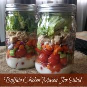 Buffalo Chicken Mason Jar Salad