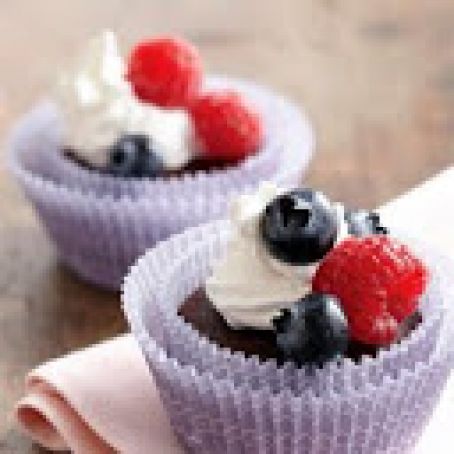 Fudge-Berry Cupcakes