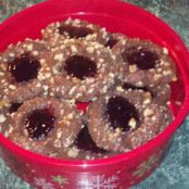 Nutty chocolate raspberry thumbprints