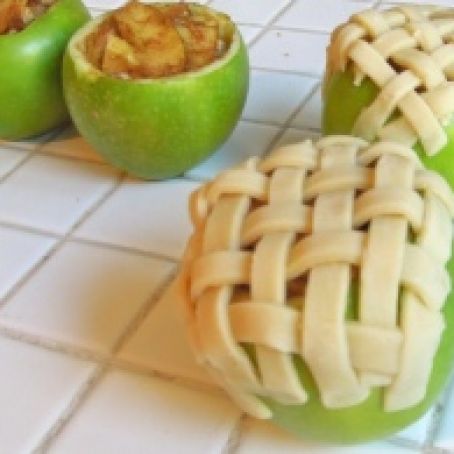 Apple Pie Baked in the Apples