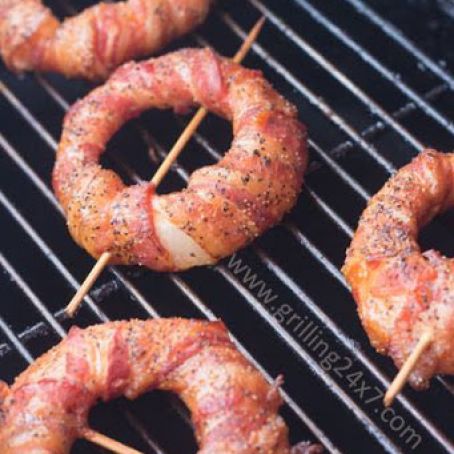 bacon wrapped onion rings!