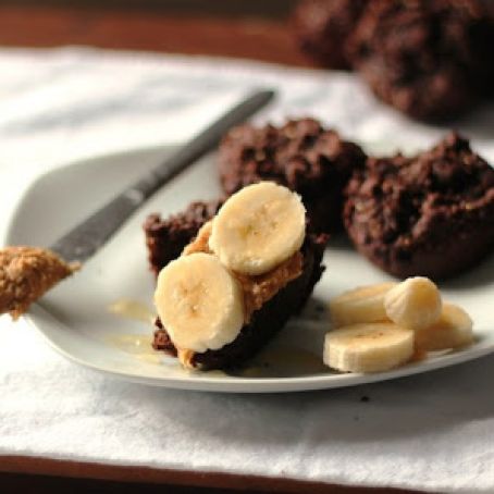 Chocolate Peanut Butter Banana Muffins