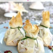 Shrimp, Bacon & Cream Cheese Phyllo Purses