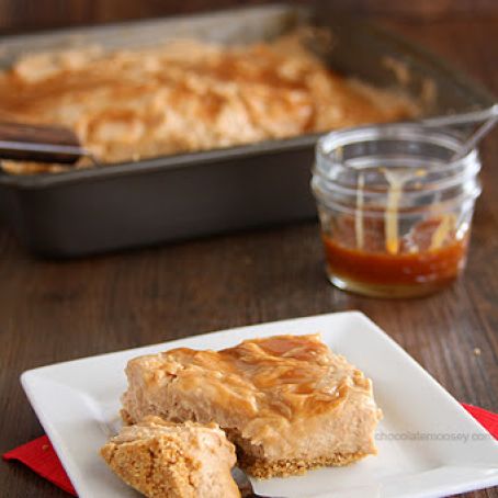 No Bake Caramel Swirl Apple Butter Cheesecake