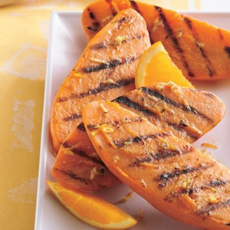 Grilled Sweet Potatoes with Orange-Ginger Butter